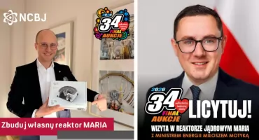 Niezwykłe licytacje NCBJ na WOŚP! Zwiedź reaktor MARIA z ministrem lub zbuduj go z klocków LEGO